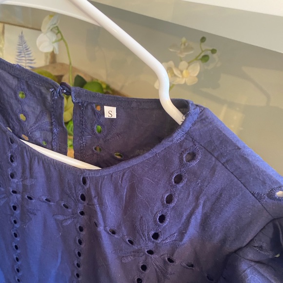 Navy eye-lit  dress - Picture 3 of 3